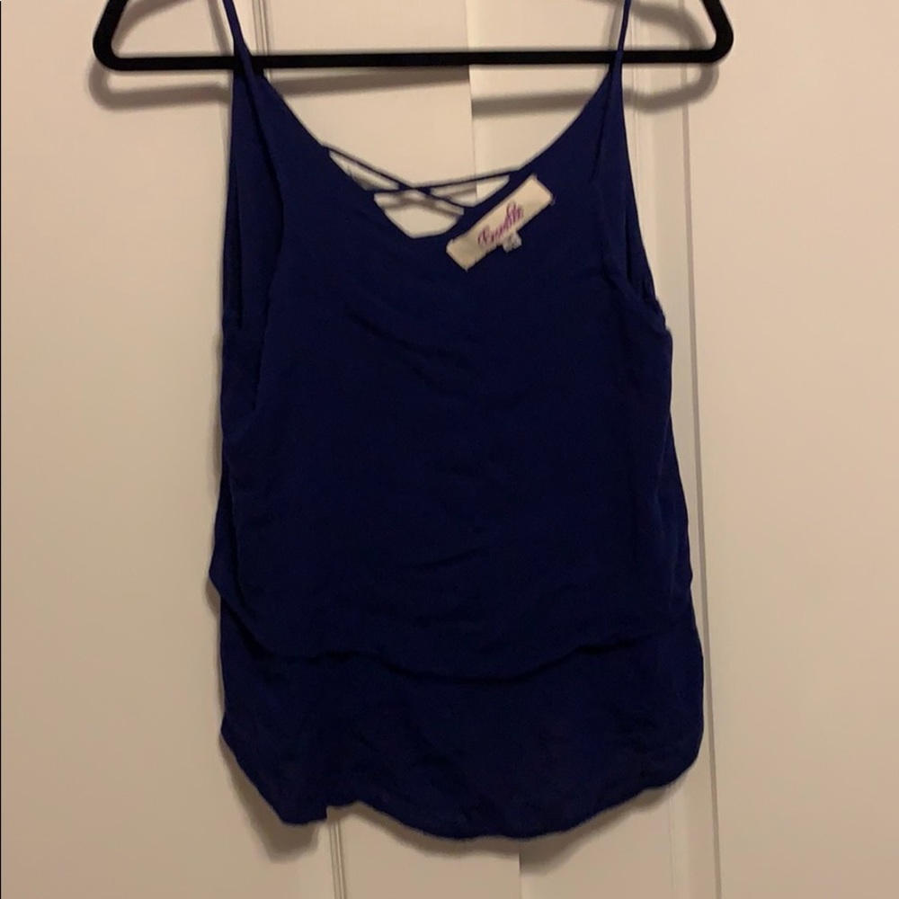 Francesca’s navy blue tank- Emmelee